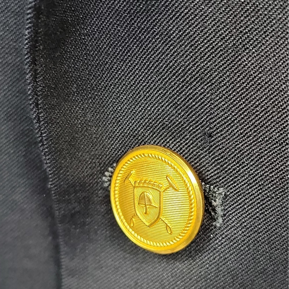 Lauren Ralph Lauren Men 42R Wool Blazer Sport Coat Jacket Navy Blue Gold Button - Picture 4 of 15